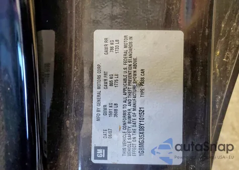 2008 Saturn Sky Redline from USA, damaged, VIN 1G8MG35X08Y101521